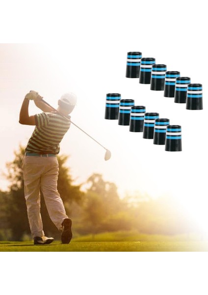 12 Parça Dayanıklı Golf Ferülleri Golf Aksesuarları Konik Ucu Demir Kama Mavi Beyaz Siyah (Yurt Dışından) fiyatları