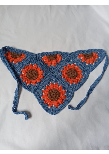 Ayçiçek Motifli Bandana
