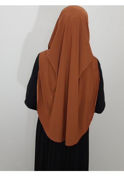 Namaz Örtüsü Hazır Büyük Esarp Malezya Modeli Khimar Tek Parca Hac ve Umre Icin Uygundur Kiremit