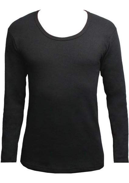 Erkek Uzun Kol Kışlık Termal Üst Siyah Içlik