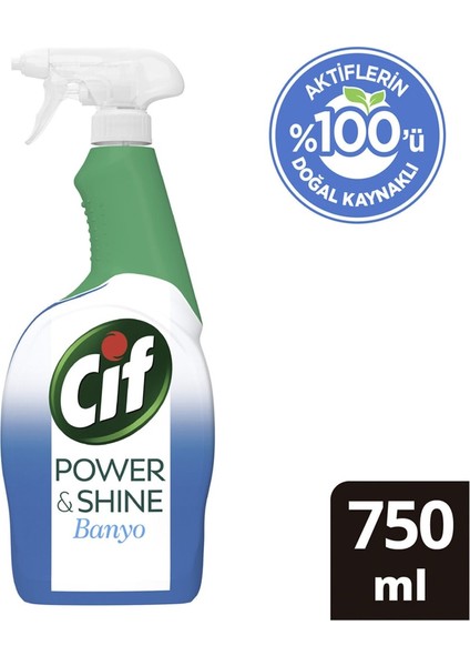 Power & Shine Banyo Sprey Temizleyici 750 ml x 2 Adet fırsatları