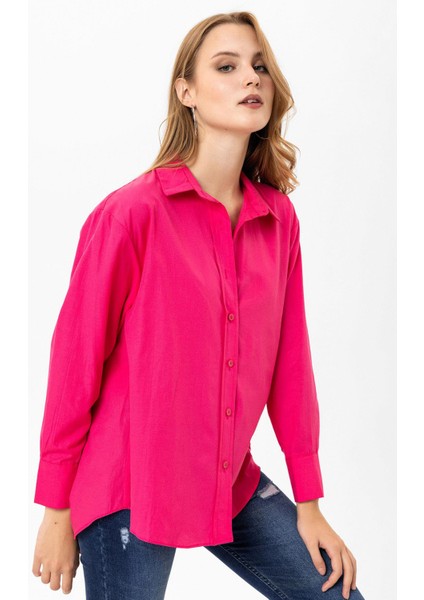 Kadın Oversize Poplin Gömlek