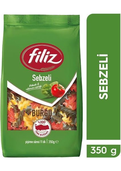 Sebzeli Burgu Makarna 350 gr x 4 Adet