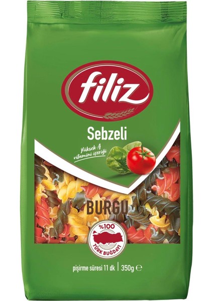 Sebzeli Burgu Makarna 350 gr x 4 Adet