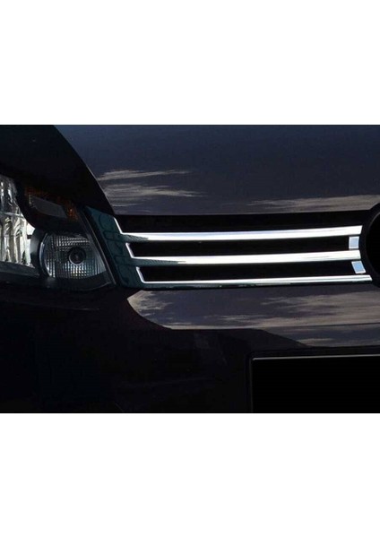 Volkswagen Caddy Mini Van Uyumlu Ön Panjur 2 Parça Paslanmaz Çelik 2010 - 2014