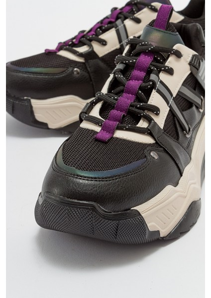 Leona Siyah Mor Kadın Spor Sneakers modelleri