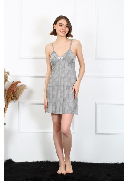 Kadın Ip Askılı Penye Gecelik 402