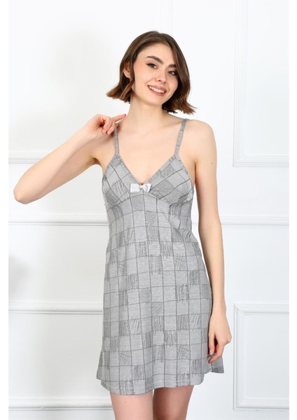 Kadın Ip Askılı Penye Gecelik 402 modelleri