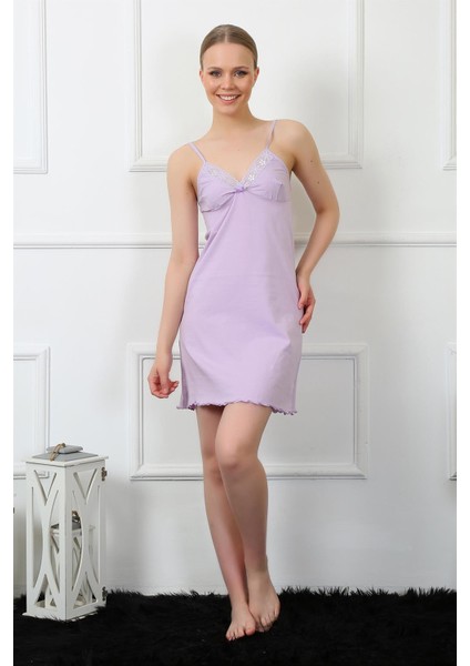 Kadın Ip Askılı Lila Penye Gecelik 367 fiyatları