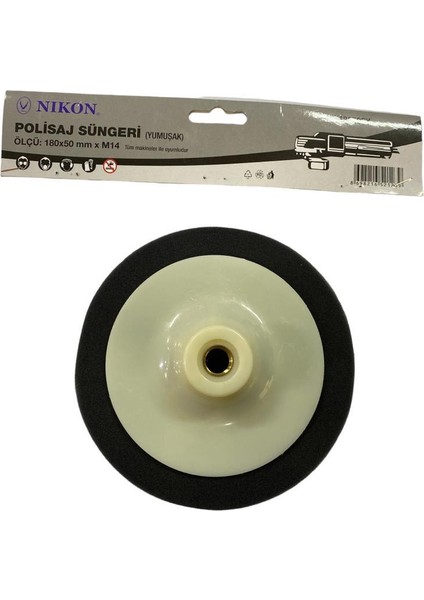 18050SY Polisaj Süngeri 180 mm Siyah Yumuşak