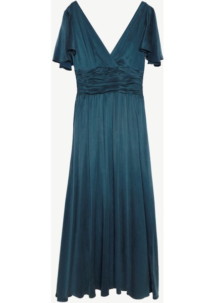 V Yaka Dökümlü Elbise