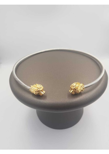 Xuping Çelik Çift Aslan Detaylı Kolye indirimleri