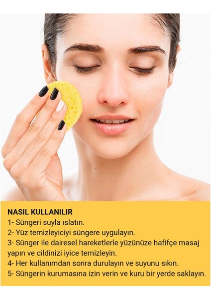 2005 Doğal Yüz ve Makyaj Temizleme Süngeri 6'lı Oval fırsatları