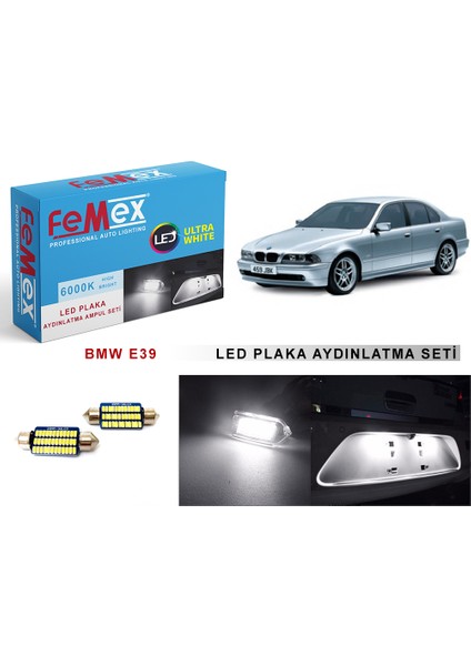 Bmw E39 LED Plaka Aydınlatma Ampul Seti Femex Parlak Beyaz