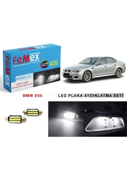Bmw E60 LED Plaka Aydınlatma Ampul Seti Femex Parlak Beyaz