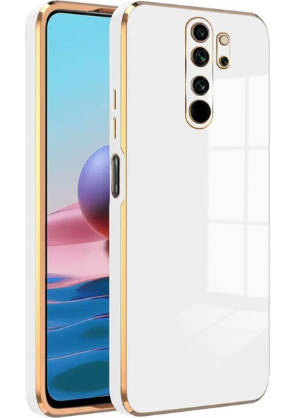 Xiaomi Redmi Note 8 Pro Kapak Kamera Korumalı Lazer Kesim Lüx Silikon Kılıf -Beyaz