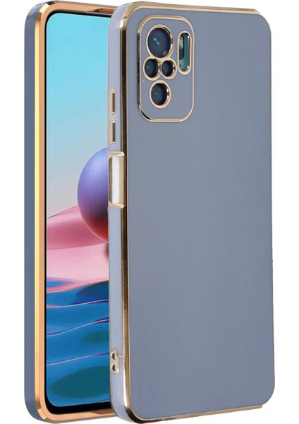 Case World Xiaomi Redmi Note 10S Kapak Kamera Korumalı Lazer Kesim Lüx Silikon Kılıf - Petrol Mavisi