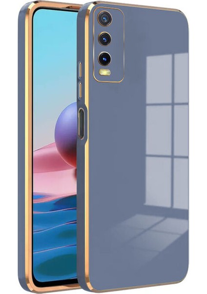 Vivo Y11S Kapak Kamera Korumalı Lazer Kesim Lüx Silikon Kılıf - Petrol Mavisi