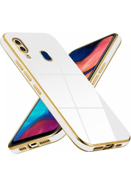 Case World Samsung Galaxy A50S Kapak Kamera Korumalı Lazer Kesim Lüx Silikon Kılıf -Beyaz