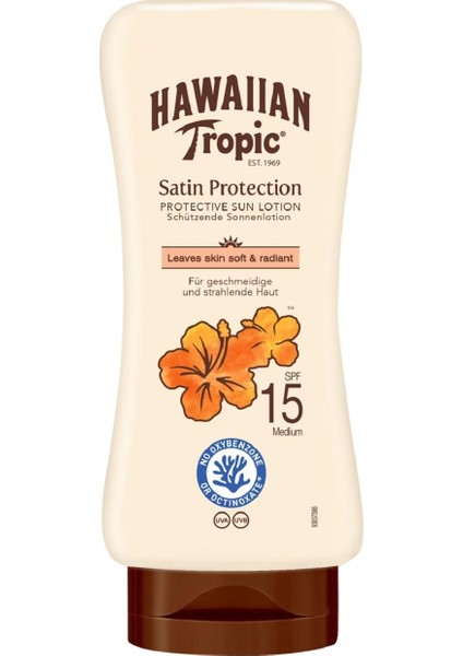 Xnews Hawaııan Tropic Satin Protection 15+ Koruyucu Güneş Losyonu, 180ML