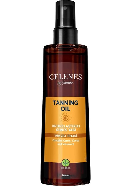 Celenes Xnews Herbal Bronzlaştırıcı Güneş Yağı, 200ML