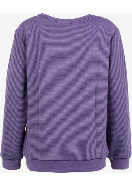 Lila Kadın Bisiklet Yaka Sweatshirt D3WL-SWT28