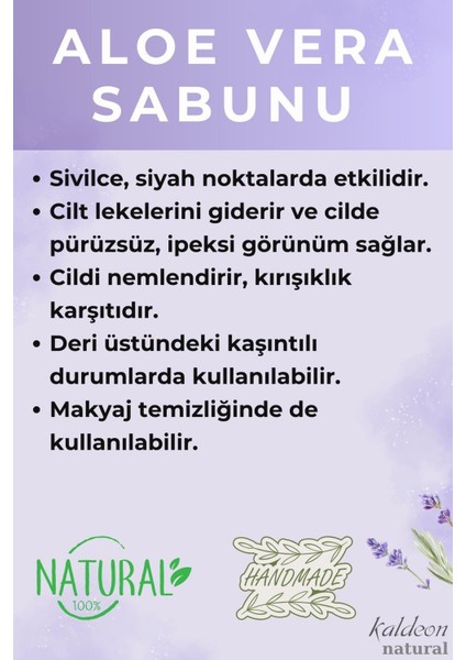 Aloe Vera Şeffaf Transparan Sabunu 90 gr