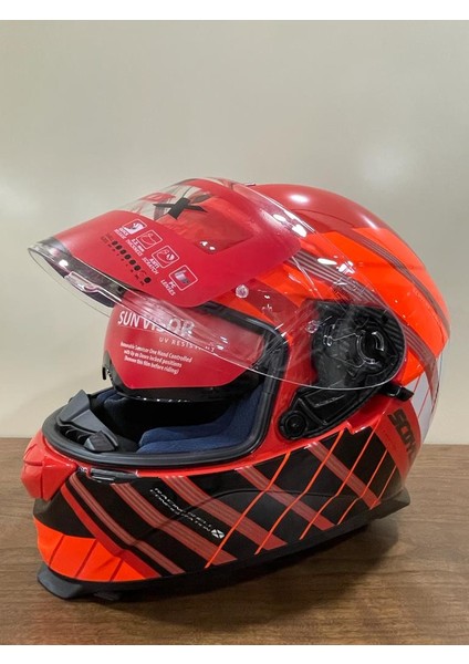 X507 Güneş Vizörlü Kapalı Motosiklet Kaskı modelleri