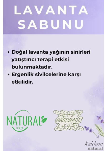 Lavanta Şeffaf Transparan Sabunu 90 gr x 3 Adet