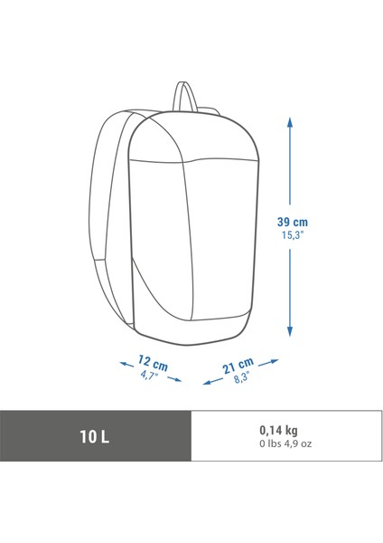 Quechua Outdoor Sırt Çantası - 10L - Sarı - Nh Arpenaz 100
