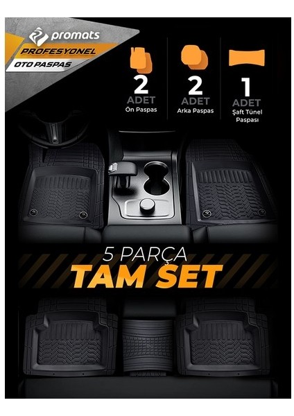 Fiat / Tofaş Murat 131 2021 Modeline Uygun 3D Havuzlu Paspas Takımı