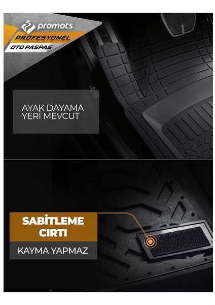 Suzuki Swift 2008-2009 Modeline Uygun 3D Havuzlu Paspas Takımı