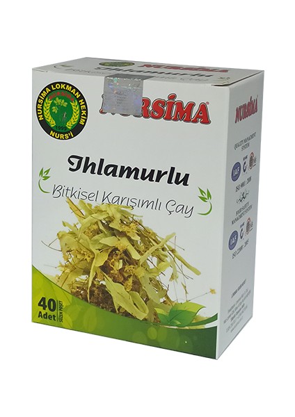 Nursima Ihlamurlu Bitkisel Karışımlı Çay 40 Lı Süzen Poşet