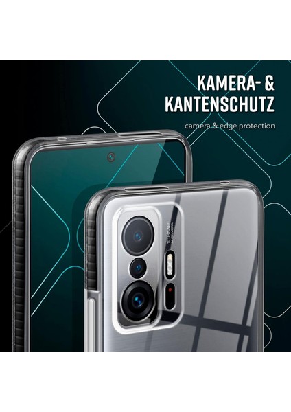 Xiaomi Mi 11T Pro 5g Uyumlu Kılıf 3D Kamera Korumalı Darbe Önleyici Şeffaf Renksiz Esnek Silikon
