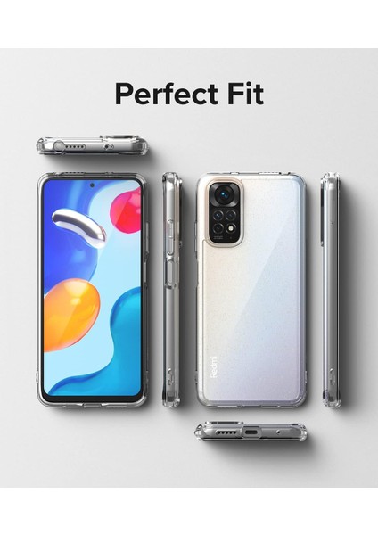 Xiaomi Redmi Note 11 Uyumlu Kılıf 3D Kamera Korumalı Darbe Önleyici Şeffaf Transparan Esnek Silikon