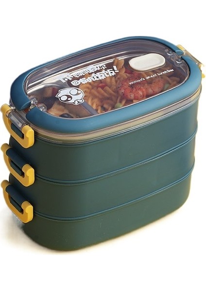 3 Katlı Paslanmaz Çelik Öğle Yemeği Bento Kutusu Seyahat Kasesi (Yurt Dışından)