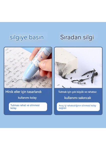 Yaratıcı Itme Tipi Çocuk Silgi Karikatür Basın Silgi Geri Çekilebilir Silgi Sevimli Iz Bırakmadan Temiz Silin (Yurt Dışından)