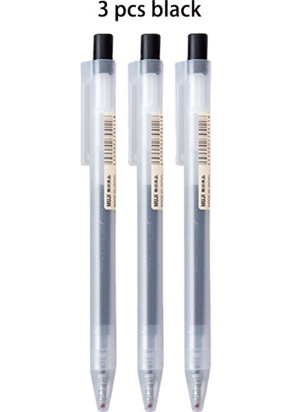 Ofis ve Okul Jel Kalemi, 0.5mm Siyah / Kırmızı / Mavi, Japon Kırtasiye Malzemeleri, 3 Adet (Yurt Dışından)
