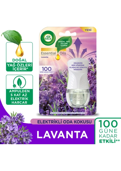 Air Wick Elektrikli Kit Oda Kokusu Lavanta  ( 1 Adet Cihaz + 1 Adet Yedek Şişe )