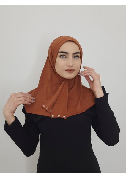 Cıtcıtlı Hazır Eşarp Şal Hijap Kiremit Renk