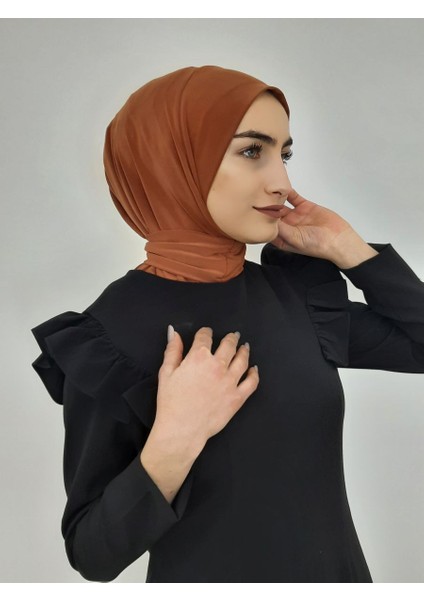 Cıtcıtlı Hazır Eşarp Şal Hijap Kiremit Renk