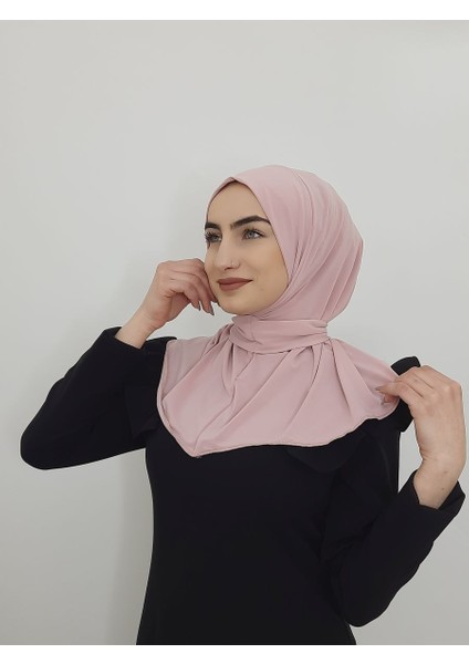 Cıtcıtlı Hazır Eşarp Şal Hijap Pudra Renk