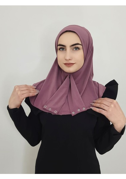 Cıtcıtlı Hazır Eşarp Şal Hijap Leylak Renk