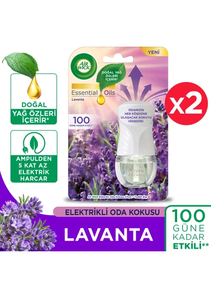 Air Wick Elektrikli Oda Kokusu Kit  (Cihaz+Yedek Lavanta) x 2