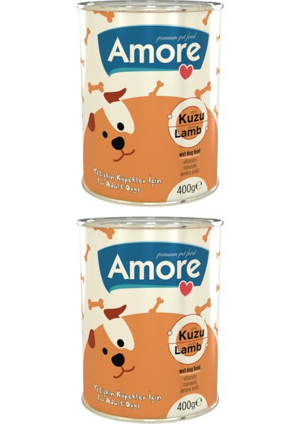 Yetişkin Kuzu Parça Etli Köpek Konservesi 2li, Dog Beef Bones Sığır Etli 6X80GR Yumuşak Ödül Maması