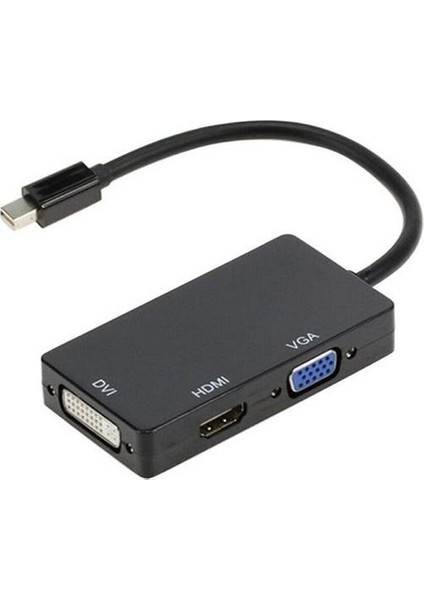 2106 Mini Displayport To HDMI Dvi Vga Kablo Çevirici Dönüştürücü Thunderbolt