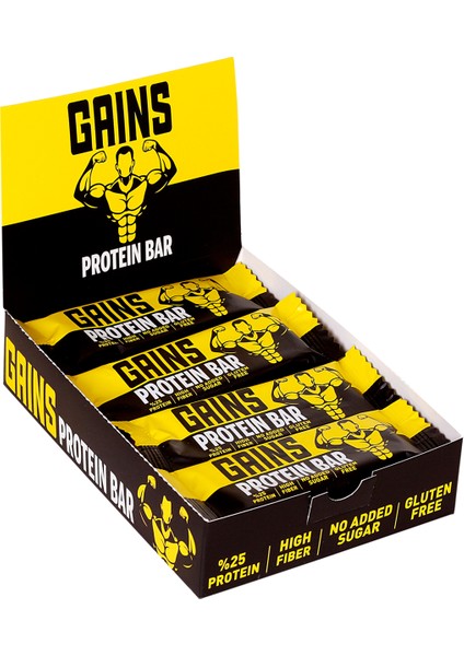 Gains Whey Proteinli Yer Fıstık Barı 40 gr x 12 Paket