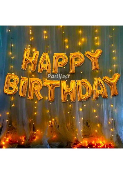 Happy Birthday Folyo Balon Set 36 cm Harf Balon