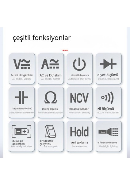 Tam Otomatik Aralıklı Multimetre Elektrikli Enstrümantasyon (Yurt Dışından)