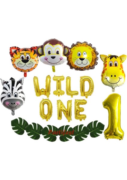 Safari Hayvanlar Yaş Balon Set Safari Konsept Helyum Balon Set Safari Doğum Günü Set